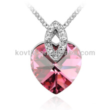 Wholesale charming heart shape ruby necklace for women